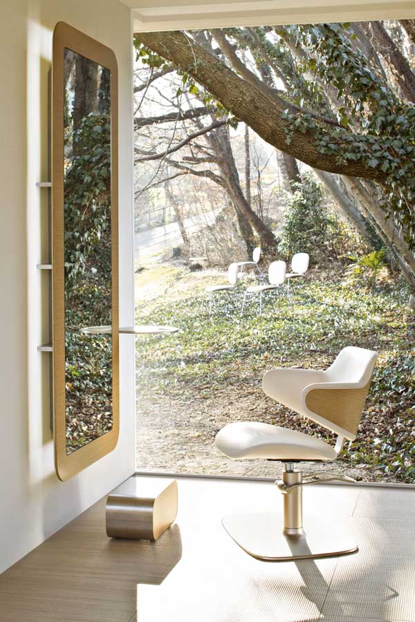 Парикмахерское кресло GREEN HUG LIGHT OAK / WALNUT SQUARE — фото и характеристики Maletti
