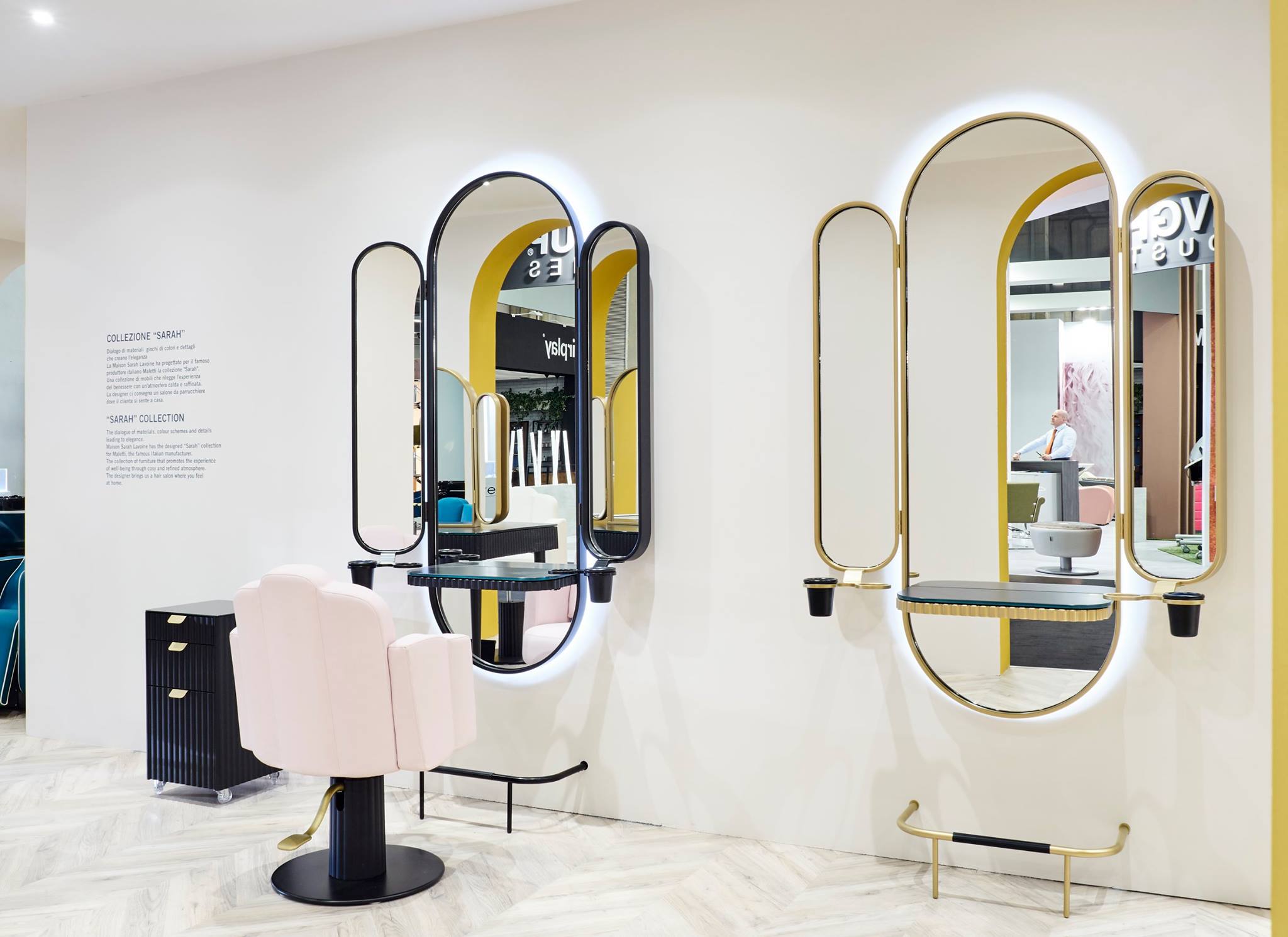 Зеркало-трельяж SARAH BLACK LED — фото и характеристики Maletti