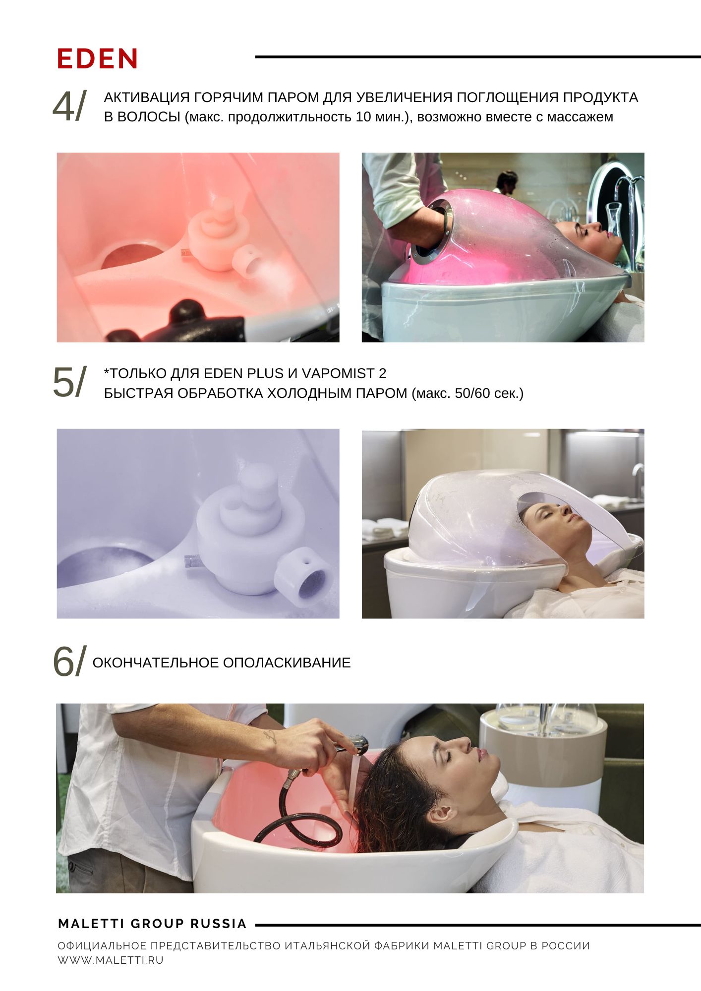 Парикмахерская мойка EDEN AIR — фото и характеристики Maletti