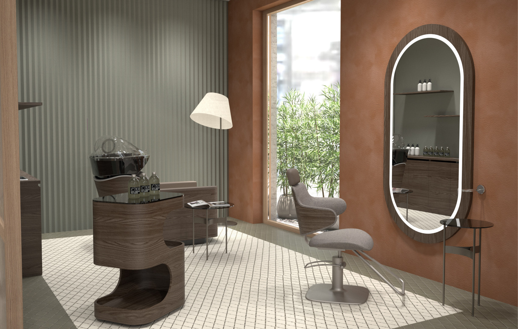 Парикмахерское кресло GREEN HUG REC FOOT — фото и характеристики Maletti