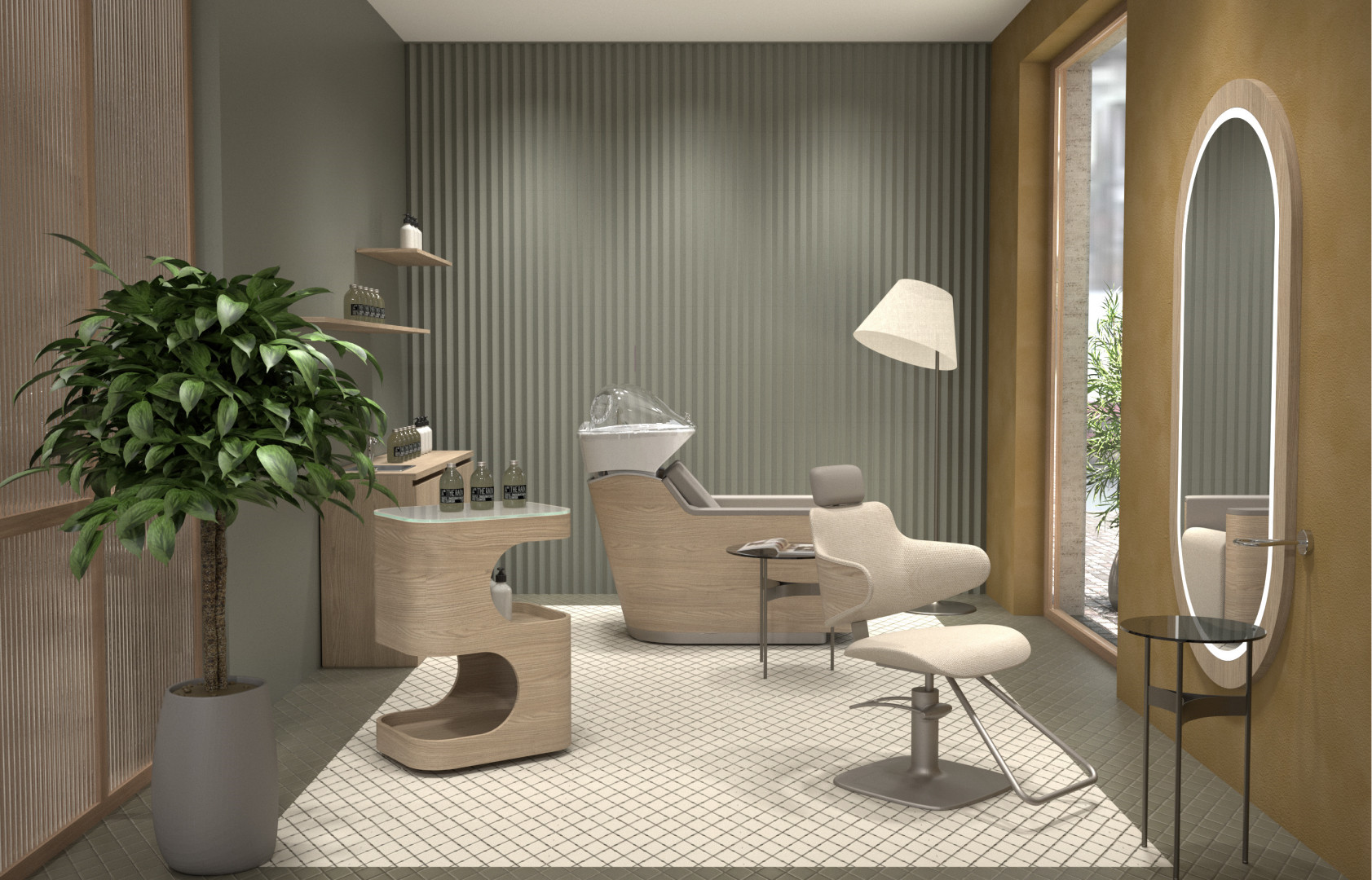 Парикмахерское кресло GREEN HUG REC FOOT — фото и характеристики Maletti