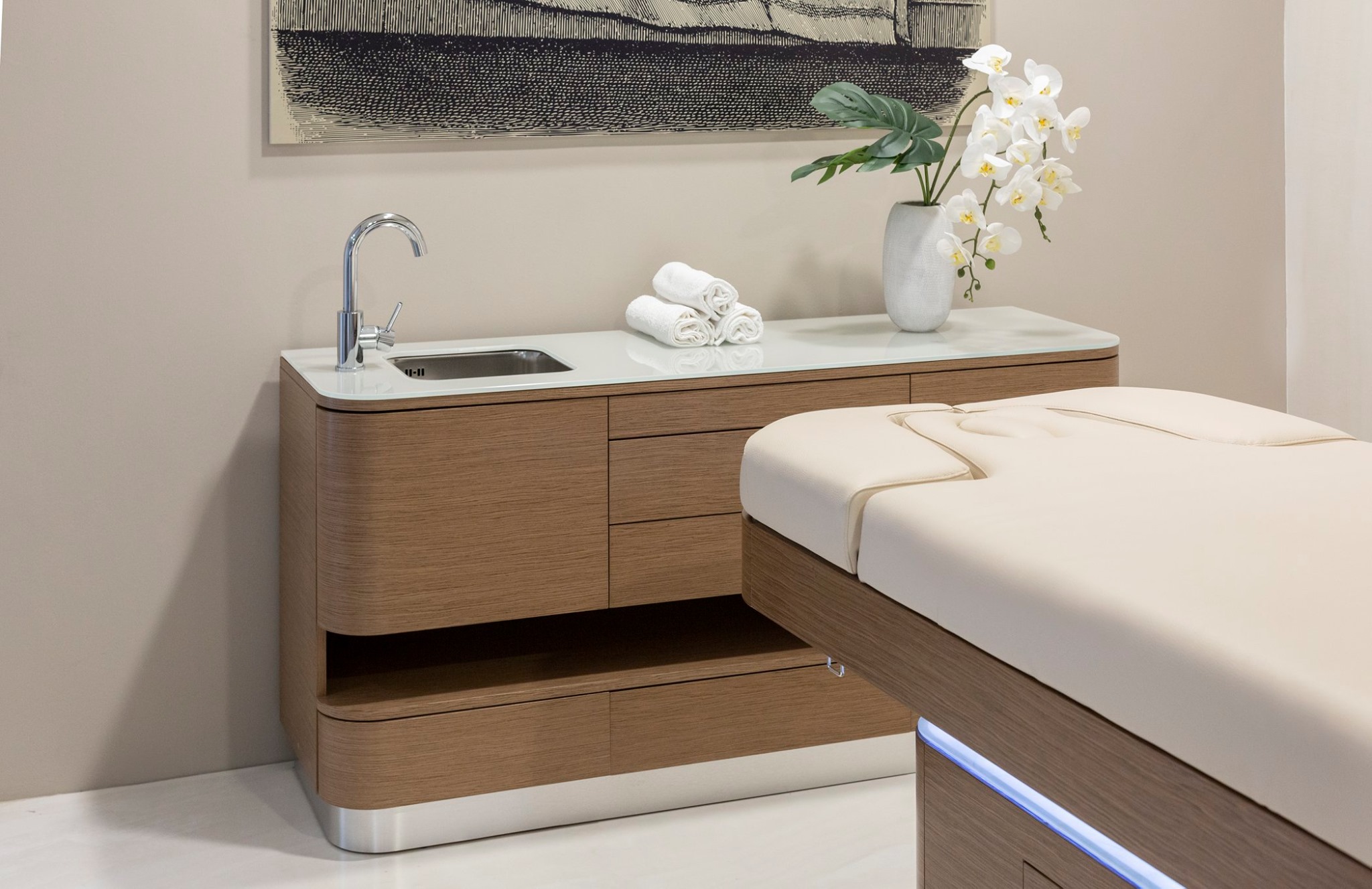 Массажный стол NINFEA LIGHT OAK THERMIC — фото и характеристики Maletti