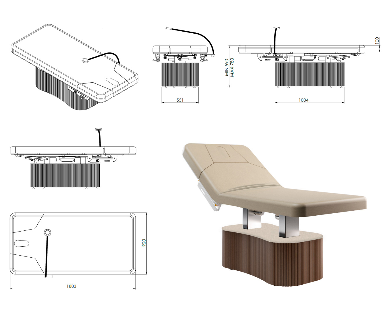 Массажный стол NIRVANA DOUBLE THERMIC — фото и характеристики Maletti