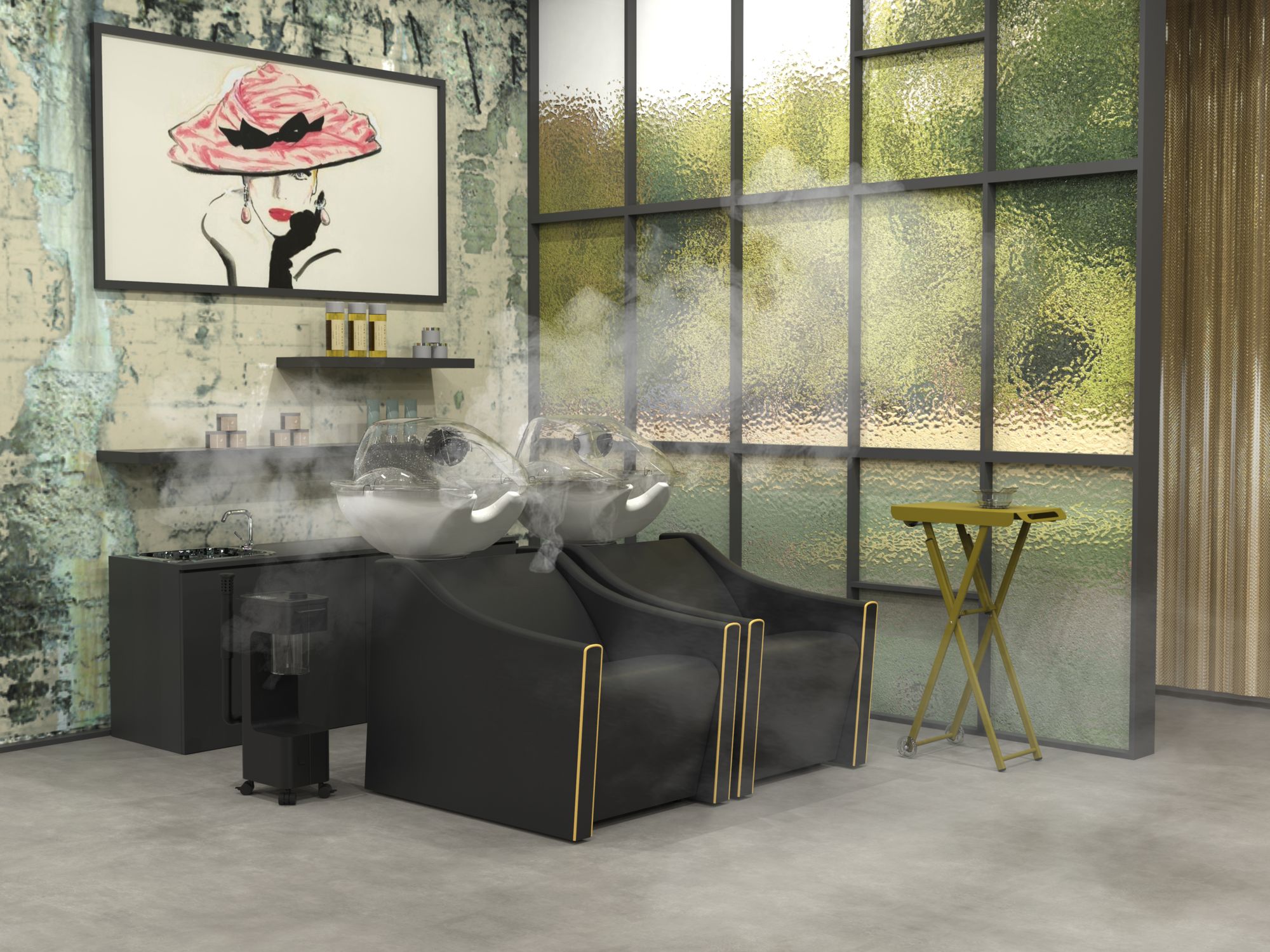 Парикмахерская мойка GONDOLA PLUME AIR COLOR — фото и характеристики Maletti