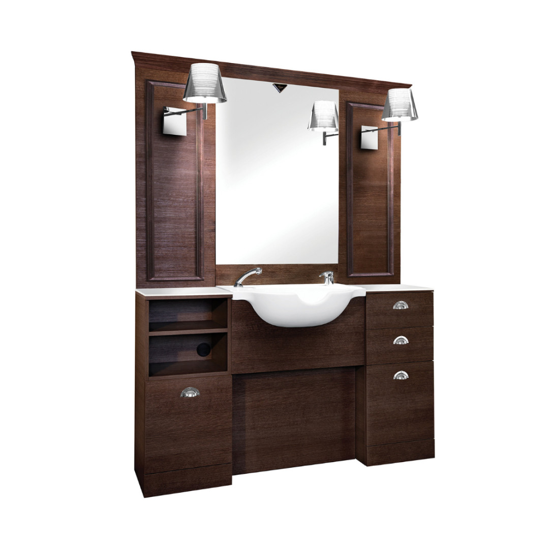 Парикмахерская мойка BARBER CABINET WITH FIX WHITE — фото и характеристики Maletti