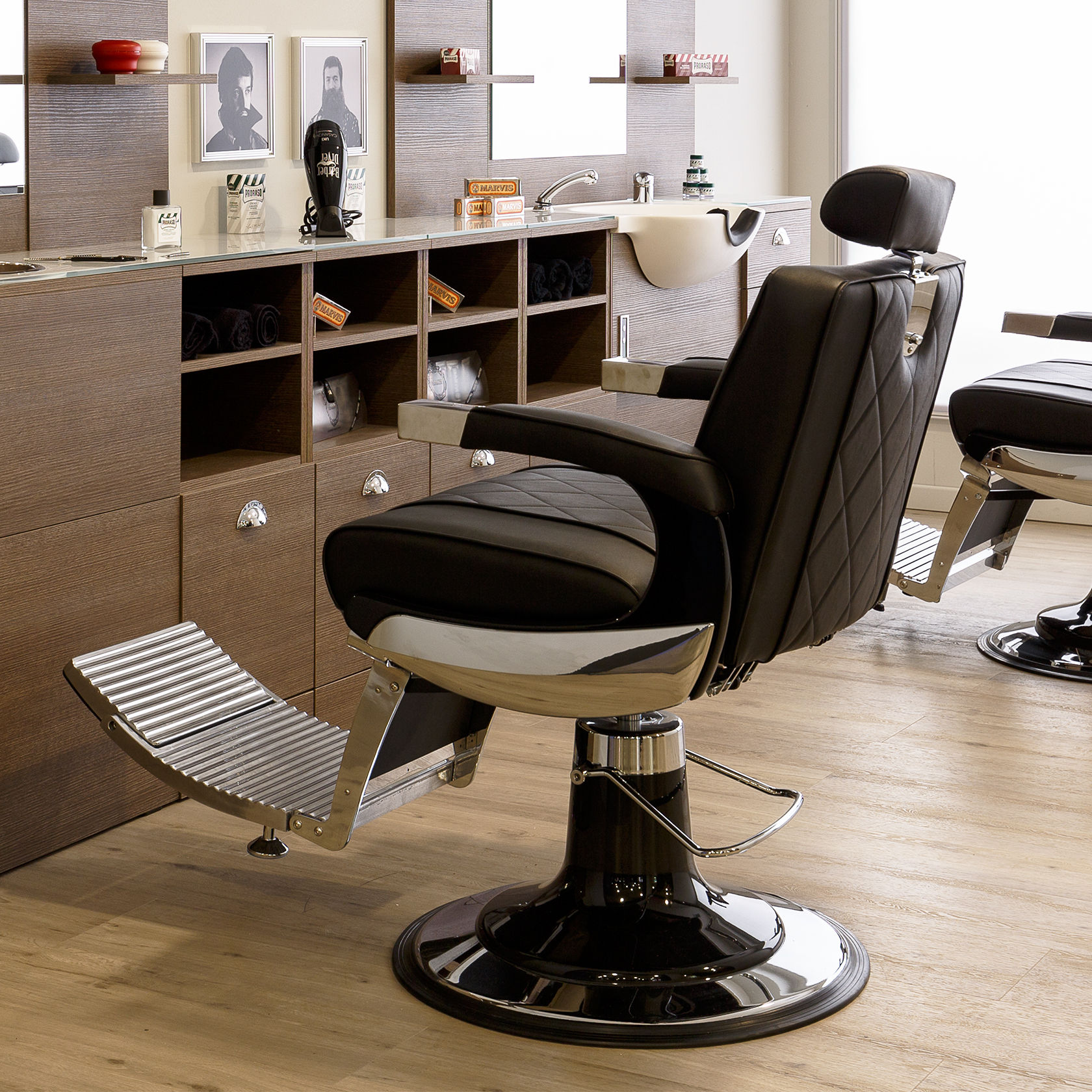 Парикмахерское мужское кресло ZEUS EASY COLOR — фото и характеристики Maletti