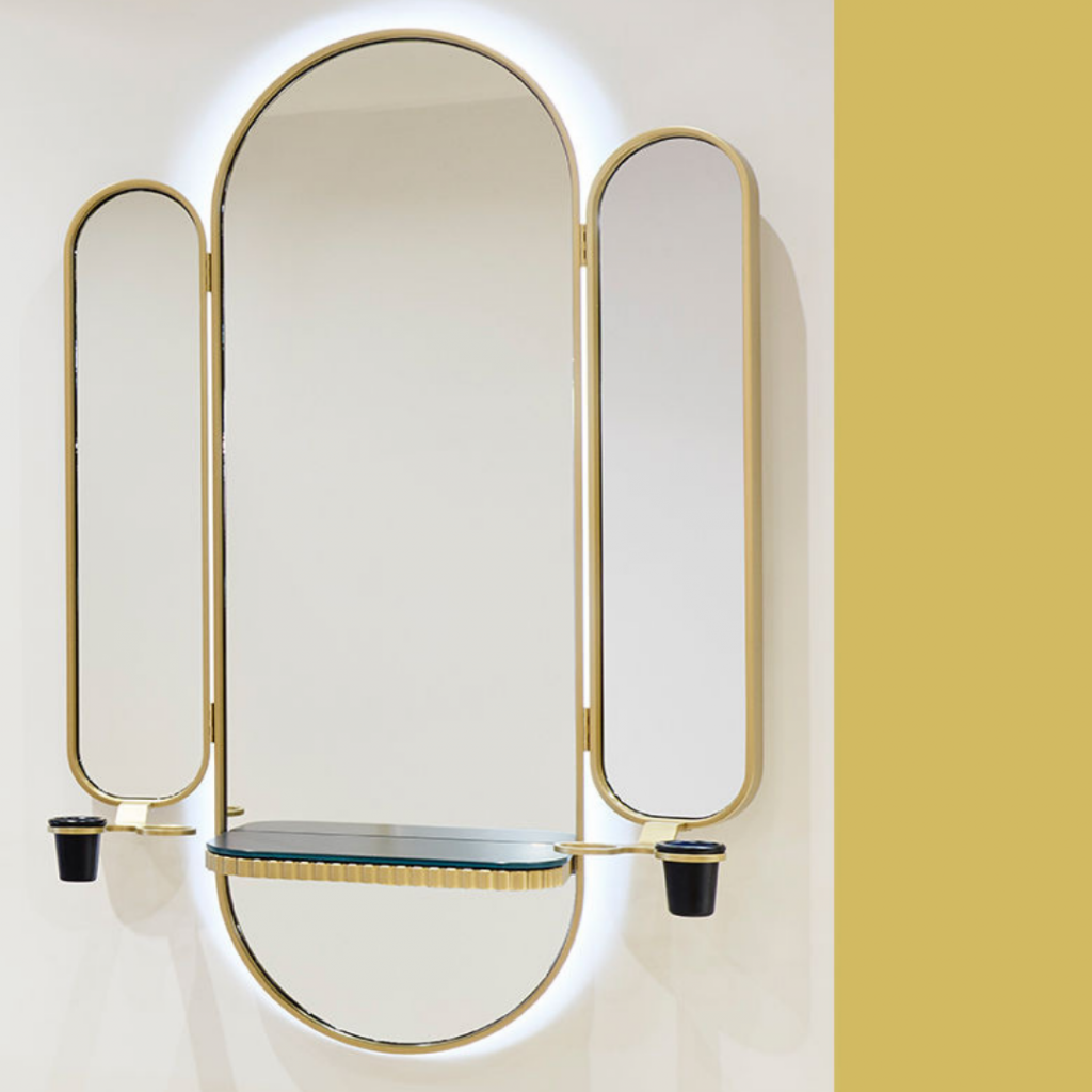 Зеркало-трельяж SARAH Gold LED — фото и характеристики Maletti