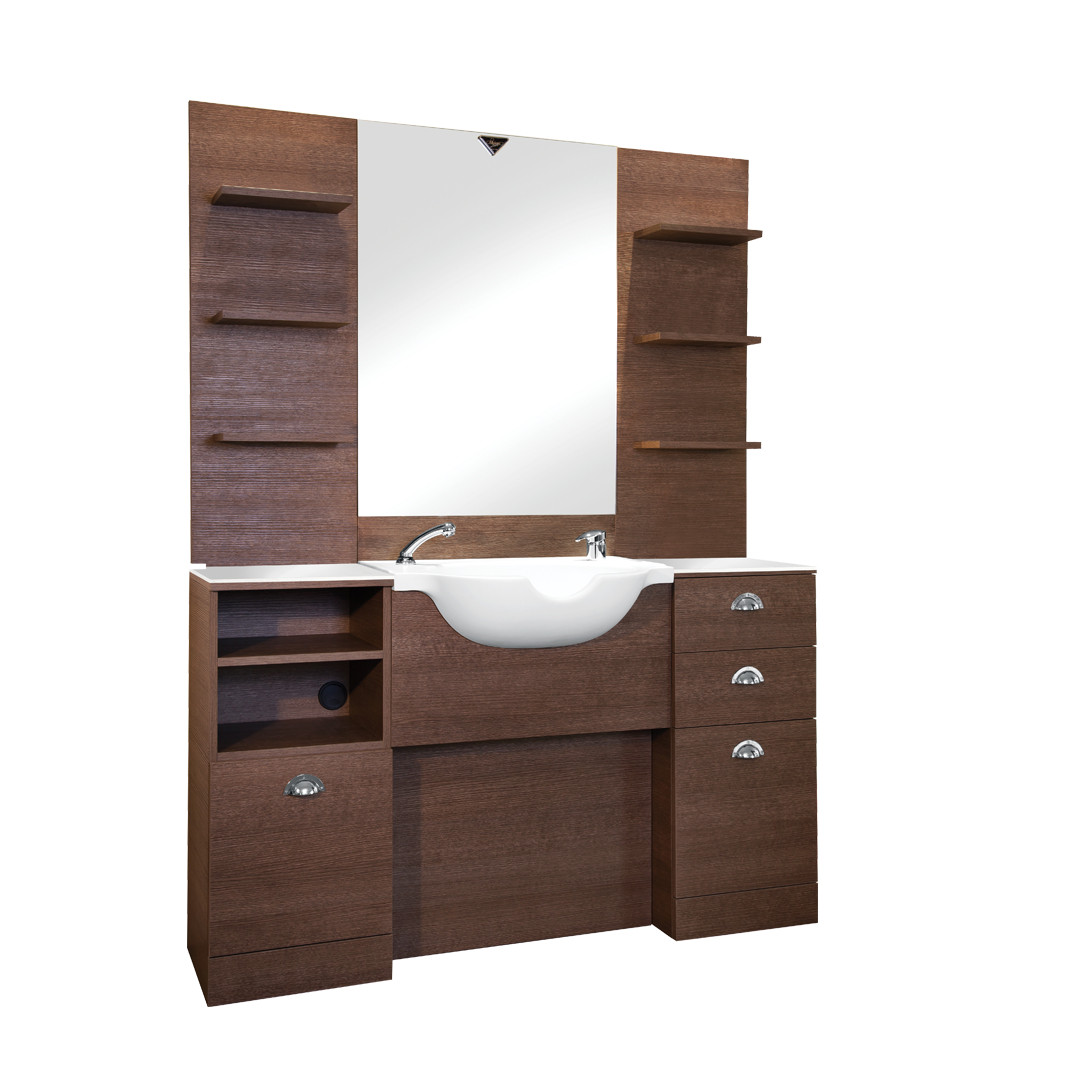 Парикмахерская мойка BARBER CABINET WITH FIX WHITE — фото и характеристики Maletti