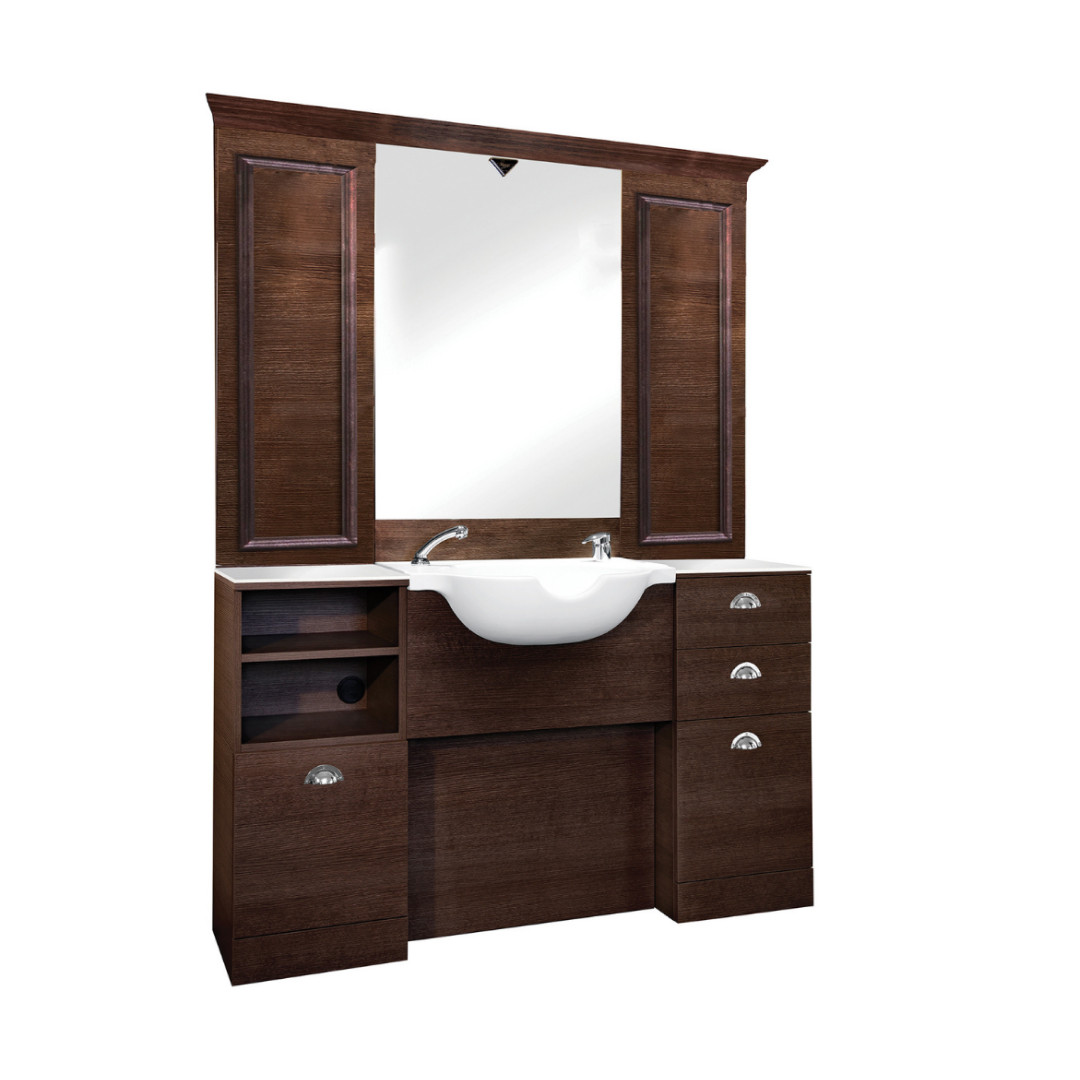 Парикмахерская мойка BARBER CABINET WITH FIX WHITE — фото и характеристики Maletti